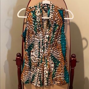 Multicolored sleeveless blouse